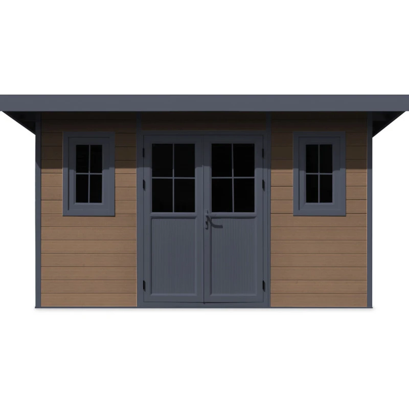 Abri De Jardin En Bois Composite 28mm Aspect Bois 12m² PREMIUM Toit Monopente - Woodlife Garden 2 Abri De Jardin En Bois Composite 28mm Aspect Bois 12m² PREMIUM Toit Monopente - Woodlife Garden – Image 2