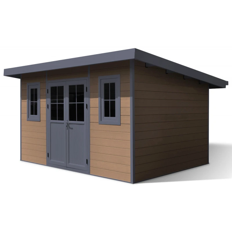 Abri De Jardin En Bois Composite 28mm Aspect Bois 12m² PREMIUM Toit Monopente - Woodlife Garden 1 Abri De Jardin En Bois Composite 28mm Aspect Bois 12m² PREMIUM Toit Monopente - Woodlife Garden