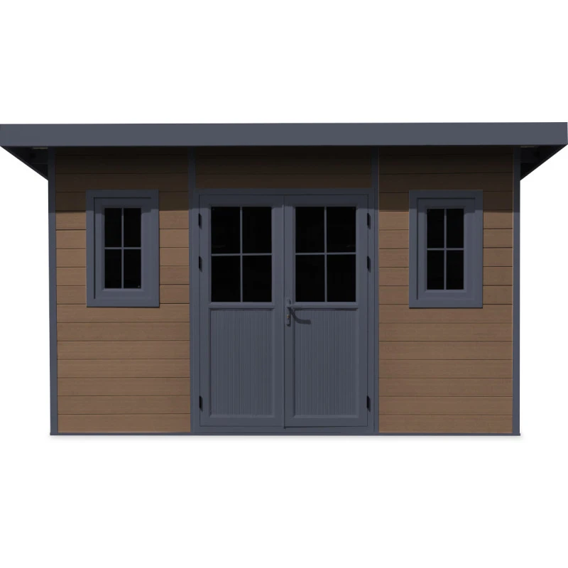 Abri De Jardin En Bois Composite 28mm Aspect Bois 14,90m² PREMIUM Toit Plat - Woodlife Garden 2 Abri De Jardin En Bois Composite 28mm Aspect Bois 14,90m² PREMIUM Toit Plat - Woodlife Garden – Image 2