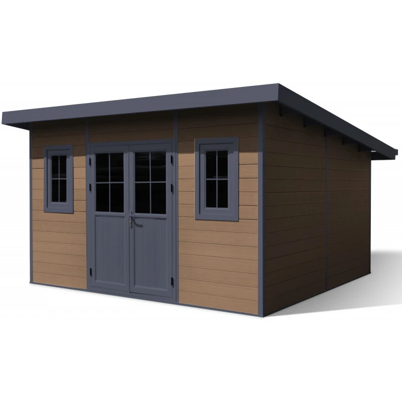Abri De Jardin En Bois Composite 28mm Aspect Bois 14,90m² PREMIUM Toit Plat - Woodlife Garden 1 Abri De Jardin En Bois Composite 28mm Aspect Bois 14,90m² PREMIUM Toit Plat - Woodlife Garden