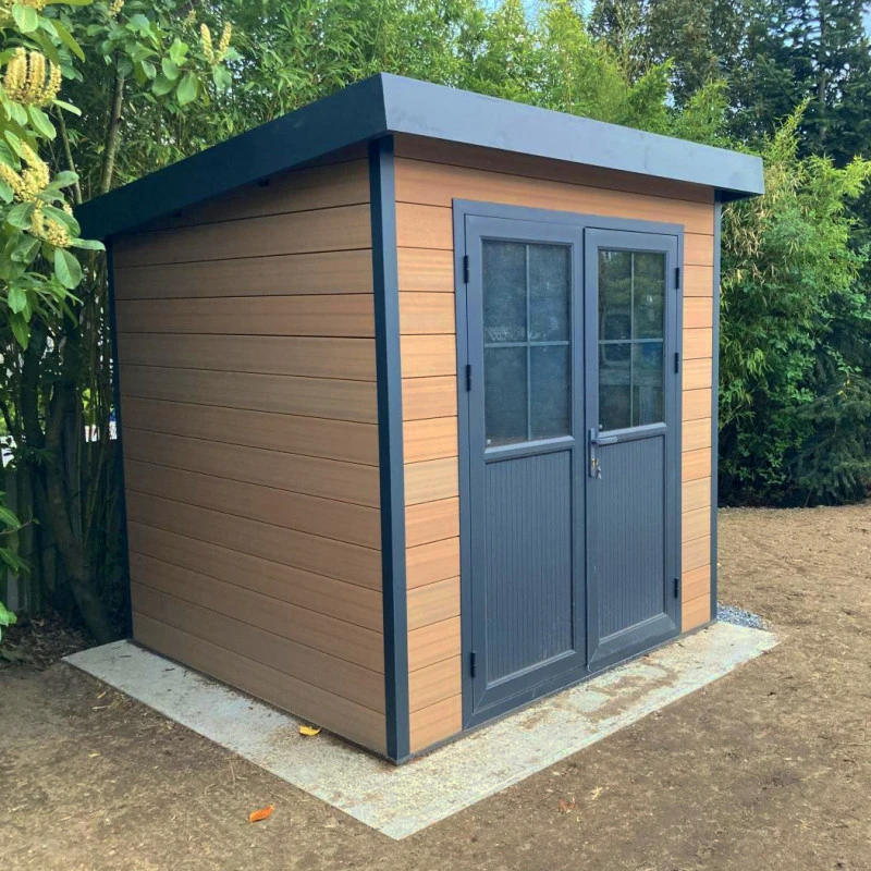 Abri De Jardin En Bois Composite 28mm Aspect Bois 4,41m² PREMIUM Toit Plat - Woodlife Garden 1 Abri De Jardin En Bois Composite 28mm Aspect Bois 4,41m² PREMIUM Toit Plat - Woodlife Garden