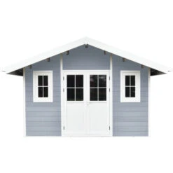 Abri De Jardin En Bois Composite 28mm Gris Clair 10,71m² PREMIUM - Woodlife Garden -Jardin Extérieur Boutique abri de jardin en bois composite 28mm gris clair 1071m premium woodlife garden 2