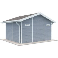 Abri De Jardin En Bois Composite 28mm Gris Clair 14,75m² PREMIUM - Woodlife Garden -Jardin Extérieur Boutique abri de jardin en bois composite 28mm gris clair 15m premium woodlife garden 3