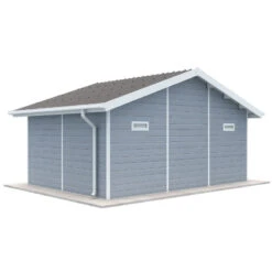 Abri De Jardin En Bois Composite 28mm Gris Clair 19,22m² PREMIUM - Woodlife Garden -Jardin Extérieur Boutique abri de jardin en bois composite 28mm gris clair 1922m premium woodlife garden 4