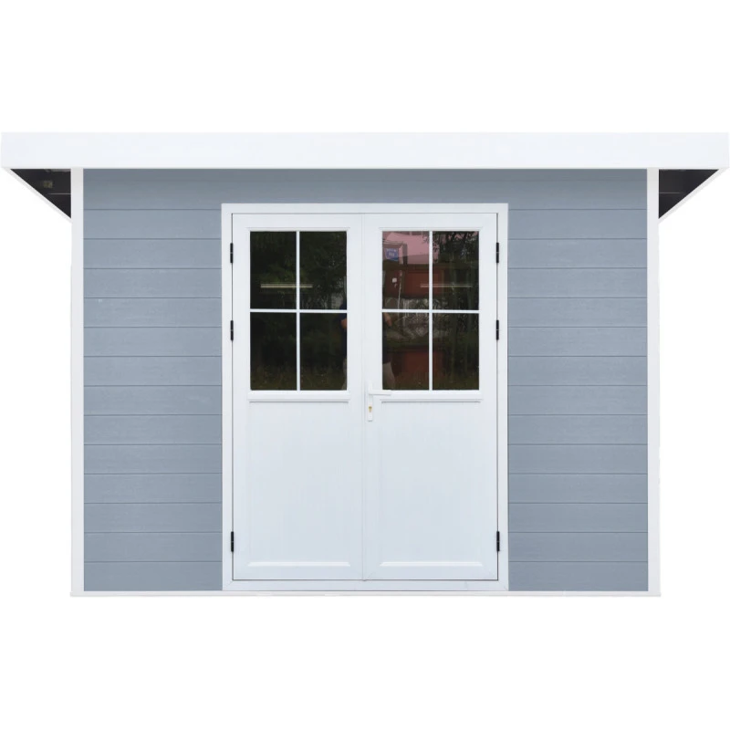 Abri De Jardin En Bois Composite 28mm Gris Clair 4,41m² PREMIUM Toit Plat - Woodlife Garden 2 Abri De Jardin En Bois Composite 28mm Gris Clair 4,41m² PREMIUM Toit Plat - Woodlife Garden – Image 2