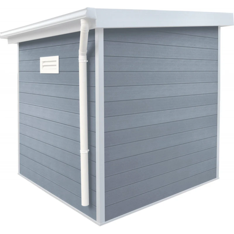 Abri De Jardin En Bois Composite 28mm Gris Clair 4,41m² PREMIUM Toit Plat - Woodlife Garden 3 Abri De Jardin En Bois Composite 28mm Gris Clair 4,41m² PREMIUM Toit Plat - Woodlife Garden – Image 3