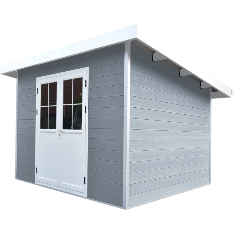 Abri De Jardin En Bois Composite 28mm Gris Clair 4,41m² PREMIUM Toit Plat - Woodlife Garden 1 Abri De Jardin En Bois Composite 28mm Gris Clair 4,41m² PREMIUM Toit Plat - Woodlife Garden