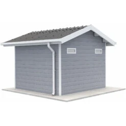 Abri De Jardin En Bois Composite 28mm Gris Clair 7,78m² PREMIUM - Woodlife Garden -Jardin Extérieur Boutique abri de jardin en bois composite 28mm gris clair 778m premium woodlife garden 4