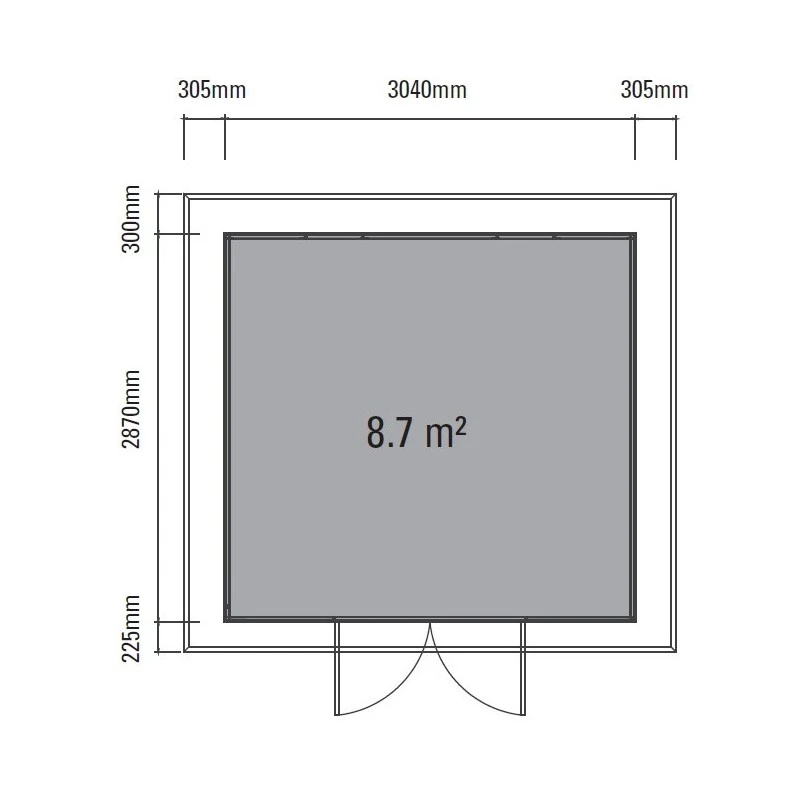Abri De Jardin En Bois Composite 28mm Gris Clair 9m² PREMIUM Toit Plat - Woodlife Garden 6 Abri De Jardin En Bois Composite 28mm Gris Clair 9m² PREMIUM Toit Plat - Woodlife Garden – Image 6