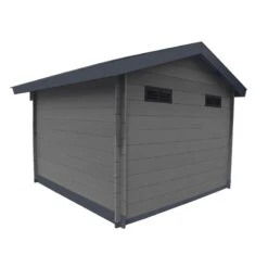 Abri De Jardin En Bois Composite 28mm Gris Foncé 14,44m² Double Porte Alu Et Double Vitrage - WoodLife Garden -Jardin Extérieur Boutique abri de jardin en bois composite 28mm gris fonce 1444m double porte alu et double vitrage woodlife 3