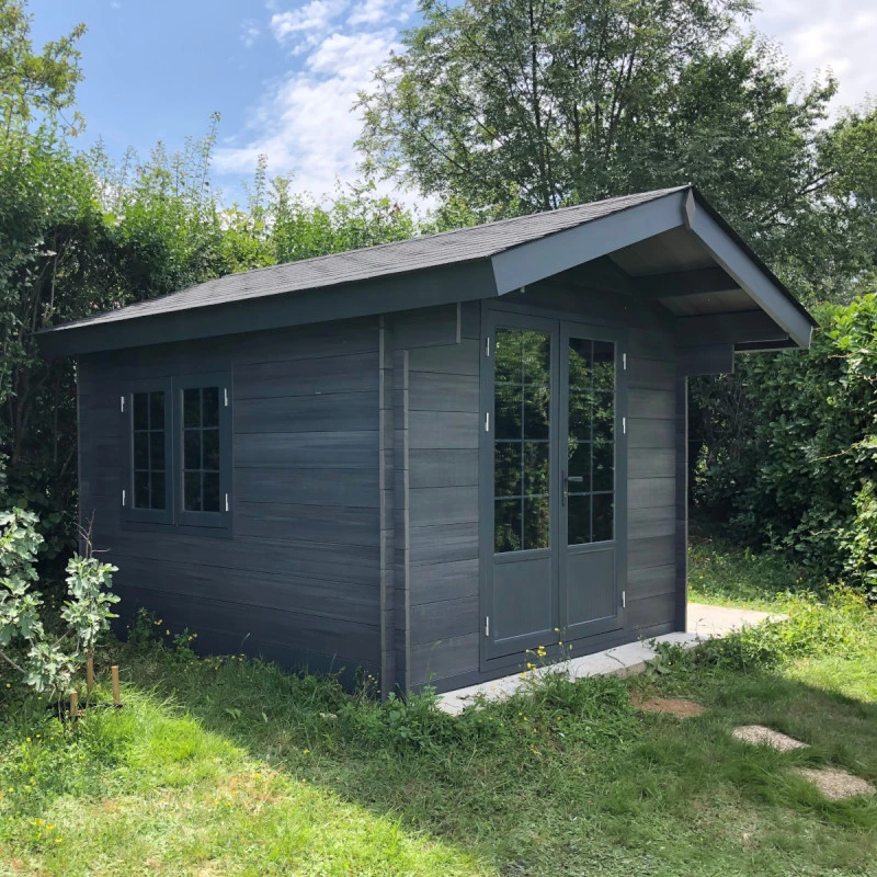 Abri De Jardin En Bois Composite 28mm Gris Foncé 9m² Double Porte Alu Et Double Vitrage - Woodlife Garden 2 Abri De Jardin En Bois Composite 28mm Gris Foncé 9m² Double Porte Alu Et Double Vitrage - Woodlife Garden – Image 2