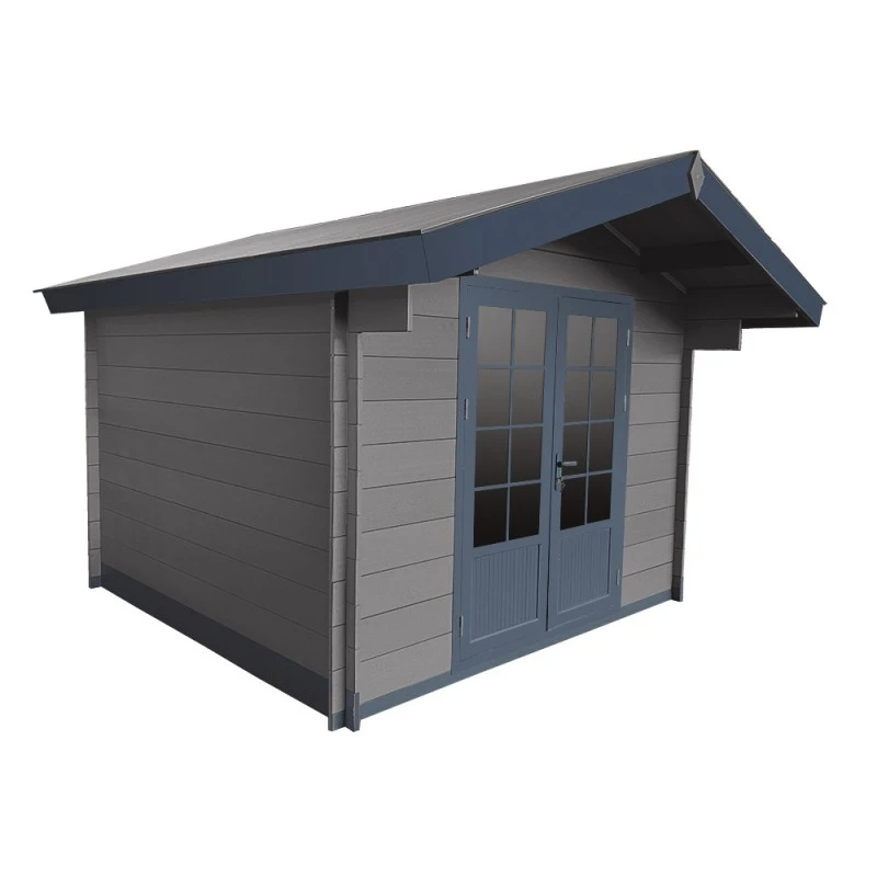 Abri De Jardin En Bois Composite 28mm Gris Foncé 9m² Double Porte Alu Et Double Vitrage - Woodlife Garden 3 Abri De Jardin En Bois Composite 28mm Gris Foncé 9m² Double Porte Alu Et Double Vitrage - Woodlife Garden – Image 3