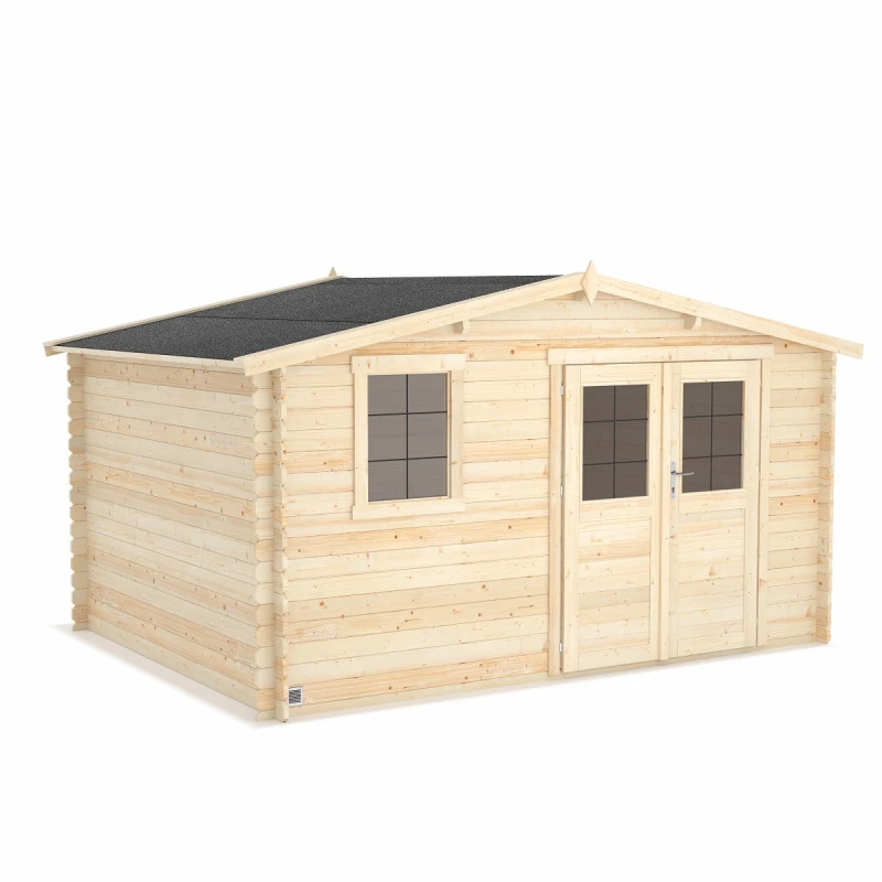 Abri De Jardin En Bois Massif 11,9m² ONEGA – Madriers 28mm – Forest Style 2 Abri De Jardin En Bois Massif 11,9m² ONEGA – Madriers 28mm – Forest Style – Image 2