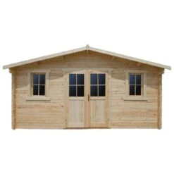 Abri De Jardin En Bois Massif 16m² PLUS - Madriers 28mm Gardy Shelter -Jardin Extérieur Boutique abri de jardin en bois massif 16m plus madriers 28mm gardy shelter 4