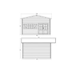 Abri De Jardin En Bois Massif 44mm - 19,2m² Jasmin + Mezzanine 8,68m² – Forest Style -Jardin Extérieur Boutique abri de jardin en bois massif 192m jasmin mezzanine 868m forest style 2