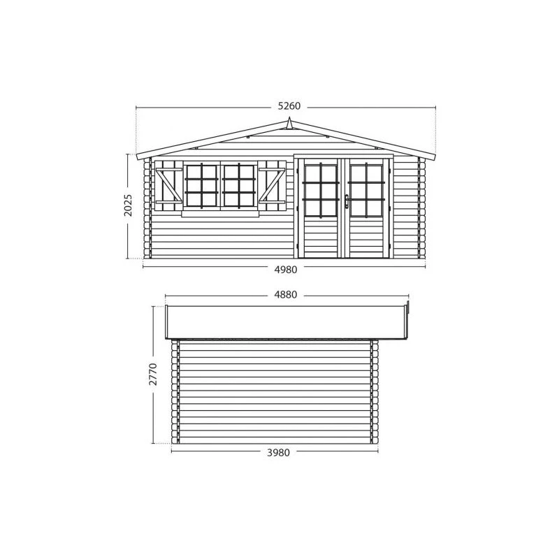 Abri De Jardin En Bois Massif 44mm - 19,82m² Lilac – Forest Style 2 Abri De Jardin En Bois Massif 44mm - 19,82m² Lilac – Forest Style – Image 2