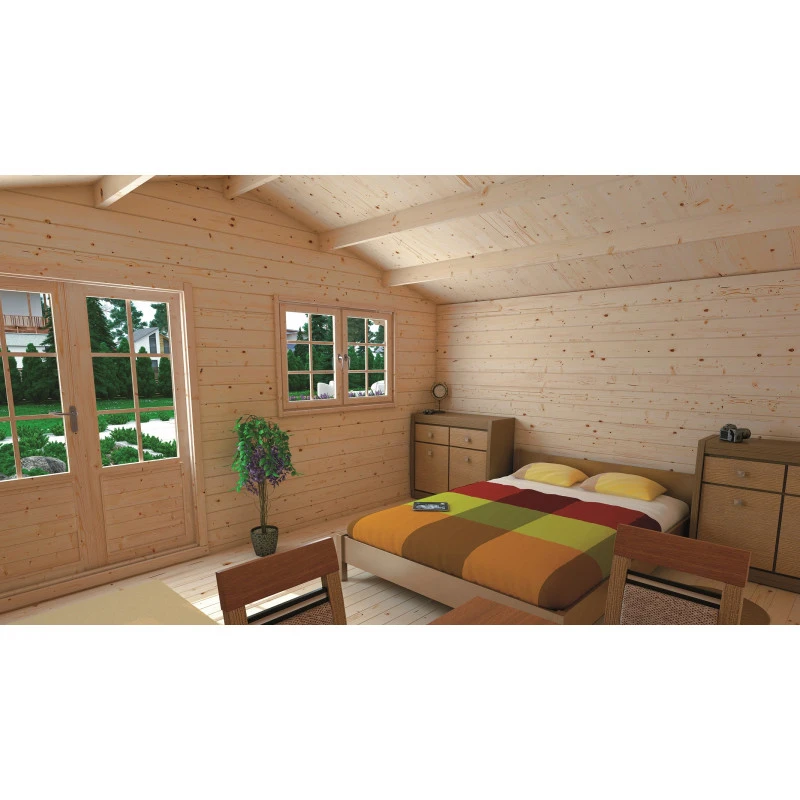 Abri De Jardin En Bois Massif 44mm - 19,82m² Lilac – Forest Style 4 Abri De Jardin En Bois Massif 44mm - 19,82m² Lilac – Forest Style – Image 4