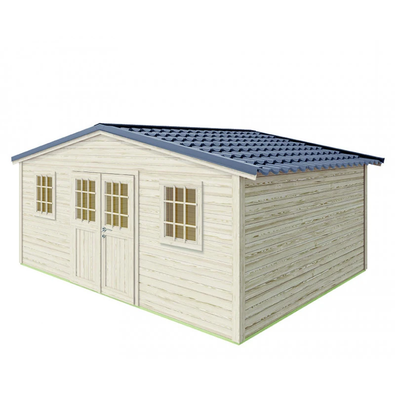 Abri De Jardin En Bois Massif 20m² SHELTY + – Madriers 28mm – Toiture En Acier – Forest Style 1 Abri De Jardin En Bois Massif 20m² SHELTY + – Madriers 28mm – Toiture En Acier – Forest Style