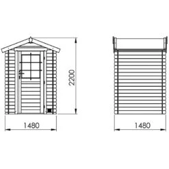 Abri De Jardin En Bois Massif 2,2m² HURON – Madriers 19mm – Forest Style 7 Abri De Jardin En Bois Massif 2,2m² HURON – Madriers 19mm – Forest Style -Jardin Extérieur Boutique abri de jardin en bois massif 22m huron madriers 19mm forest style 2