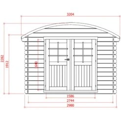 Abri De Jardin En Bois Massif 28mm 7,09m² Toit Berceau SOLID -Jardin Extérieur Boutique abri de jardin en bois massif 28mm 709m toit berceau solid 2