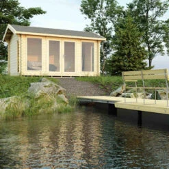 Abri De Jardin En Bois Massif 34mm Olos 11,7m² + Plancher – Luoman