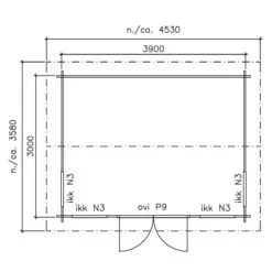 Abri De Jardin En Bois Massif 34mm Olos 11,7m² + Plancher – Luoman -Jardin Extérieur Boutique abri de jardin en bois massif 34mm olos 117m plancher luoman 3