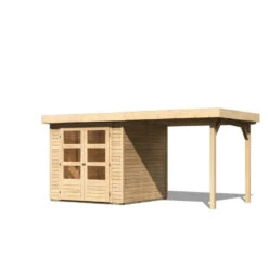 Abri De Jardin En Bois Massif 4,62m² Askola 2 Avec Appentis 240cm – Karibu 8 Abri De Jardin En Bois Massif 4,62m² Askola 2 Avec Appentis 240cm – Karibu -Jardin Extérieur Boutique abri de jardin en bois massif 462m askola 2 avec appentis 240cm woodfeeling 2
