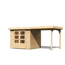 Abri De Jardin En Bois Massif 5,25m² Askola 3 Avec Appentis 240cm – Karibu 8 Abri De Jardin En Bois Massif 5,25m² Askola 3 Avec Appentis 240cm – Karibu -Jardin Extérieur Boutique abri de jardin en bois massif 525m askola 3 avec appentis 240cm woodfeeling 2
