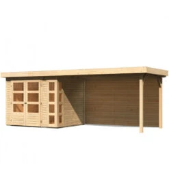 Abri De Jardin En Bois Massif 5,25m² Kerko 3 Avec Appentis 280cm Et Paroi Arrière – Karibu 8 Abri De Jardin En Bois Massif 5,25m² Kerko 3 Avec Appentis 280cm Et Paroi Arrière – Karibu -Jardin Extérieur Boutique abri de jardin en bois massif 525m kerko 3 avec appentis 280cm et paroi arriere woodfeeling 2