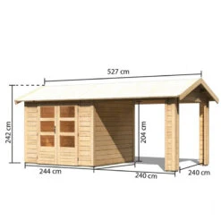 Abri De Jardin En Bois Massif 5,95m² Theres 3 Avec Un Auvent – Karibu 8 Abri De Jardin En Bois Massif 5,95m² Theres 3 Avec Un Auvent – Karibu -Jardin Extérieur Boutique abri de jardin en bois massif 595m theres 3 avec un auvent karibu 2