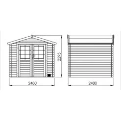 Abri De Jardin En Bois Massif 5,9m² JUNO – Madriers 19mm – Forest Style -Jardin Extérieur Boutique abri de jardin en bois massif 62m malawi madriers 19mm forest style 2