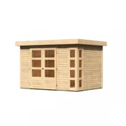 Abri De Jardin En Bois Massif 6,55m² Kerko 4 – Karibu 8 Abri De Jardin En Bois Massif 6,55m² Kerko 4 – Karibu -Jardin Extérieur Boutique abri de jardin en bois massif 655m kerko 4 woodfeeling 2