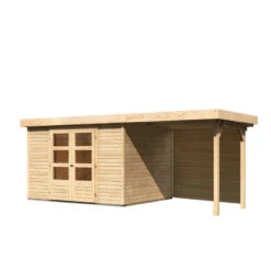 Abri De Jardin En Bois Massif 7,43m² Askola 5 Avec Appentis 240cm Et Paroi Arrière – Karibu 8 Abri De Jardin En Bois Massif 7,43m² Askola 5 Avec Appentis 240cm Et Paroi Arrière – Karibu -Jardin Extérieur Boutique abri de jardin en bois massif 743m askola 5 avec appentis 240cm et paroi arriere woodfeeling 2