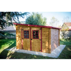 Abri De Jardin En Bois Massif 9,94m² Monopente – Madriers 28mm – Habrita -Jardin Extérieur Boutique abri de jardin en bois massif 994m monopente madriers 28mm habrita 3