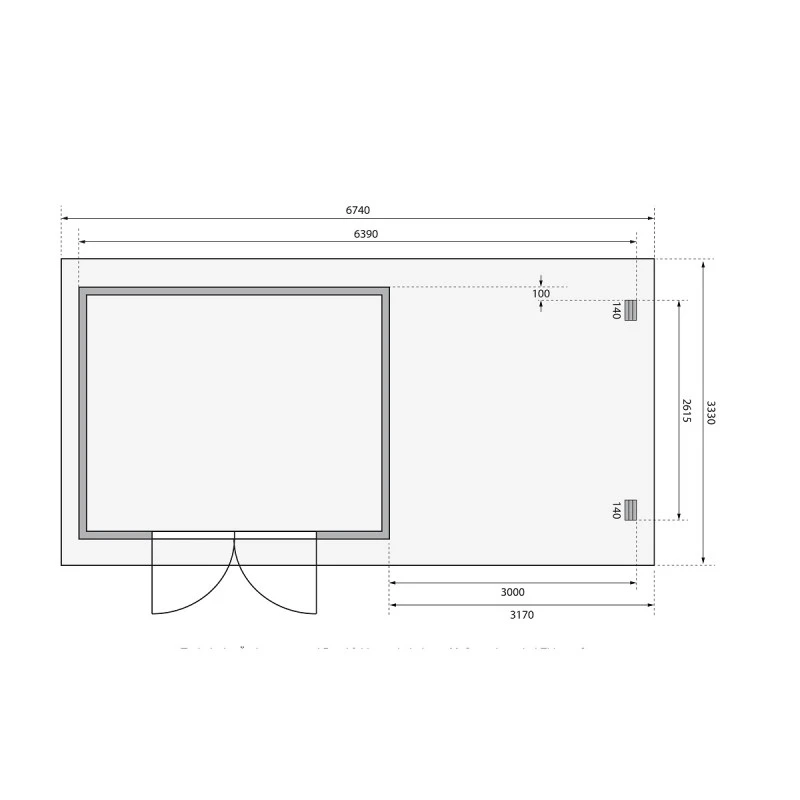 Abri De Jardin En Bois Massif Anthracite 10,60m² Bastrup 7 Avec Appentis 300cm Et Paroi Arrière – Karibu 3 Abri De Jardin En Bois Massif Anthracite 10,60m² Bastrup 7 Avec Appentis 300cm Et Paroi Arrière – Karibu – Image 3