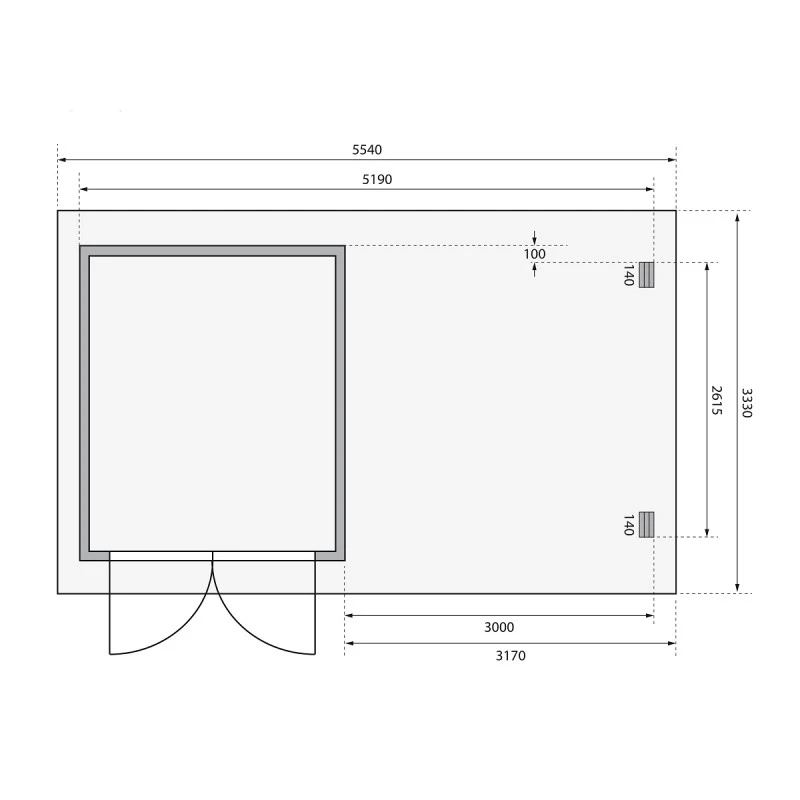 Abri De Jardin En Bois Massif Anthracite 7,04m² Bastrup 4 Avec Appentis 300cm Et Paroi Arrière – Karibu 3 Abri De Jardin En Bois Massif Anthracite 7,04m² Bastrup 4 Avec Appentis 300cm Et Paroi Arrière – Karibu – Image 3