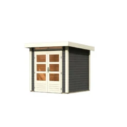 Abri De Jardin En Bois Massif Gris Terre 4,16m² Kandern 1 – WoodFeeling -Jardin Extérieur Boutique abri de jardin en bois massif gris terre 416m kandern 1 woodfeeling 2