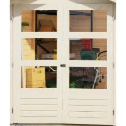 Abri De Jardin En Bois Massif Gris Terre 5,95m² Askola 3,5 Avec Appentis 240cm Et Paroi Arrière - Karibu 10 Abri De Jardin En Bois Massif Gris Terre 5,95m² Askola 3,5 Avec Appentis 240cm Et Paroi Arrière - Karibu -Jardin Extérieur Boutique abri de jardin en bois massif gris terre 595m askola 35 avec appentis 240cm et paroi arriere woodfeeling 4