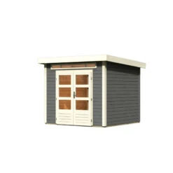 Abri De Jardin En Bois Massif Gris Terre 5,95m² Kandern 3 – Karibu -Jardin Extérieur Boutique abri de jardin en bois massif gris terre 595m kandern 3 woodfeeling 2