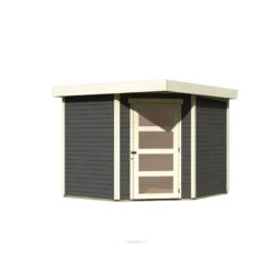 Abri De Jardin En Bois Massif Gris Terre 5,95m² Schwandorf 5 – Karibu -Jardin Extérieur Boutique abri de jardin en bois massif gris terre 595m schwandorf 5 woodfeeling 3