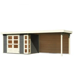 Abri De Jardin En Bois Massif Gris Terre 6,55m² Kerko 4 Avec Appentis 280cm Et Paroi Arrière – Karibu 8 Abri De Jardin En Bois Massif Gris Terre 6,55m² Kerko 4 Avec Appentis 280cm Et Paroi Arrière – Karibu -Jardin Extérieur Boutique abri de jardin en bois massif gris terre 655m kerko 4 avec appentis 280cm et paroi arriere woodfeeling 2
