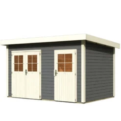 Abri De Jardin En Bois Massif Gris Terre 8,88m² Avec Cloison Intérieure Tintrup – Karibu 9 Abri De Jardin En Bois Massif Gris Terre 8,88m² Avec Cloison Intérieure Tintrup – Karibu -Jardin Extérieur Boutique abri de jardin en bois massif gris terre 888m avec cloison interieure tintrup woodfeeling 3