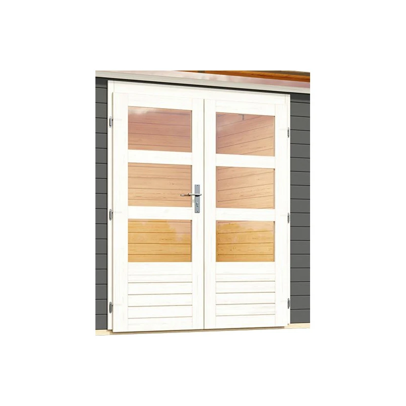 Abri De Jardin En Bois Massif Gris Terre 8,88m² Kastorf 7 Avec Appentis 320cm Et Paroi Arrière Et Latérale – Karibu 4 Abri De Jardin En Bois Massif Gris Terre 8,88m² Kastorf 7 Avec Appentis 320cm Et Paroi Arrière Et Latérale – Karibu – Image 4