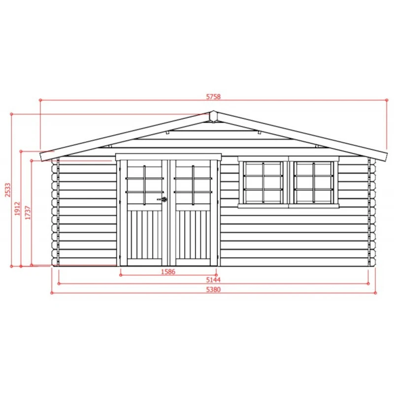 Abri De Jardin En Bois Traité Autoclave 28mm Vernier Avec Double Porte 28,94m² - SOLID 2 Abri De Jardin En Bois Traité Autoclave 28mm Vernier Avec Double Porte 28,94m² - SOLID – Image 2