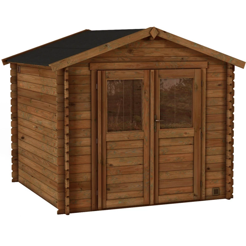 Abri De Jardin En Bois Traité Autoclave 4,9m² - Madriers 28mm - Nicia - Forest Style 2 Abri De Jardin En Bois Traité Autoclave 4,9m² - Madriers 28mm - Nicia - Forest Style – Image 2