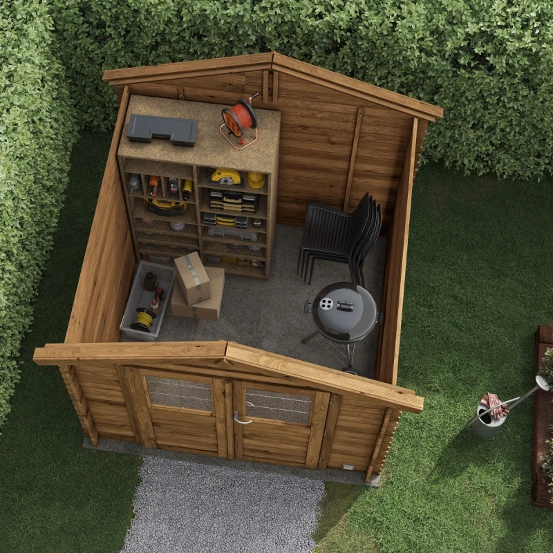 Abri De Jardin En Bois Traité Autoclave 4,9m² - Madriers 28mm - Nicia - Forest Style 3 Abri De Jardin En Bois Traité Autoclave 4,9m² - Madriers 28mm - Nicia - Forest Style – Image 3