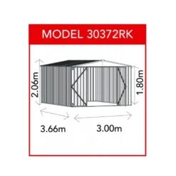 Abri De Jardin En Métal 10,9m² Silver Grey Fraser - ABSCO -Jardin Extérieur Boutique abri de jardin en metal 11m silver grey absco 2