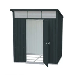 Abri De Jardin En Métal Anthracite 3,92m² + Kit D'ancrage + Kit De Fondation DURAMAX -Jardin Extérieur Boutique abri de jardin en metal anthracite 392m duramax kit d ancrage kit de fondation 3