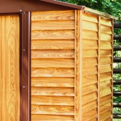 Abri De Jardin En Métal Aspect Bois 6,62m² + Kit D'ancrage - X-METAL -Jardin Extérieur Boutique abri de jardin en metal aspect bois 662m kit d ancrage x metal 4