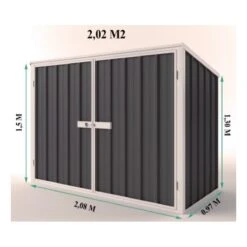 Abri De Jardin En Métal Colorbond Gris 2,02m² Bikestore EASYSHED 8 Abri De Jardin En Métal Colorbond Gris 2,02m² Bikestore EASYSHED -Jardin Extérieur Boutique abri de jardin en metal colorbond gris 202m bikestore easyshed 2